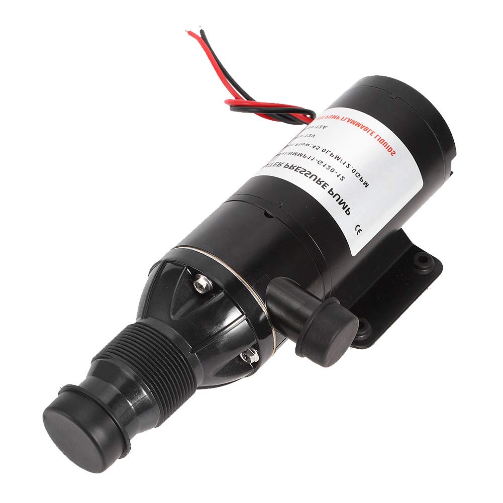 **AKOZON 12V 45LPM (12GPM) Self-Priming Waste Water Pump - Low Noise, High Flow for Marine, Boat, RV Toilet, Agricultural & Sewage Applications - Ideal for Waste Water Removal in RVs, Boats, and Off-Grid Living**
