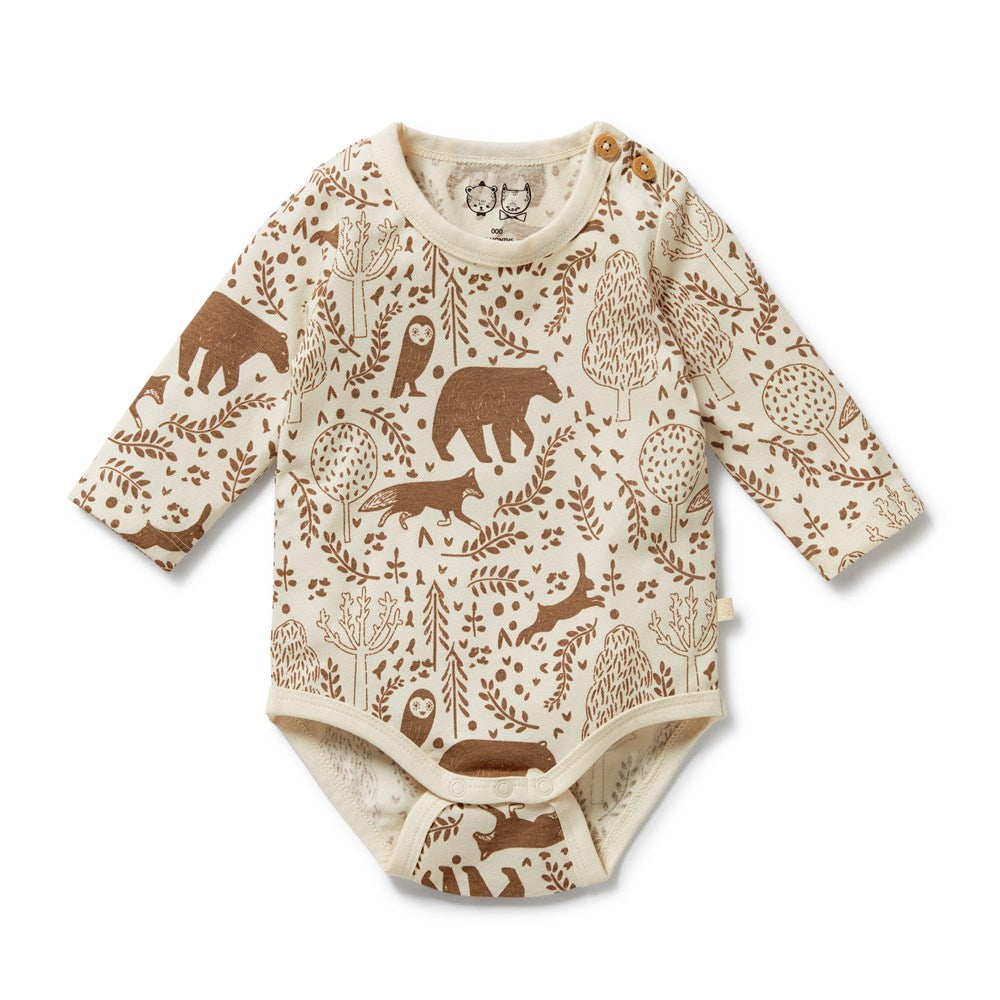 Organic Winter Forest Bodysuit for Babies - Soft, Eco-Friendly & Hypoallergenic - Perfect for Newborns, Infants & Toddlers - Ideal for Winter Outfits, Family Photos & Cozy Home Wear