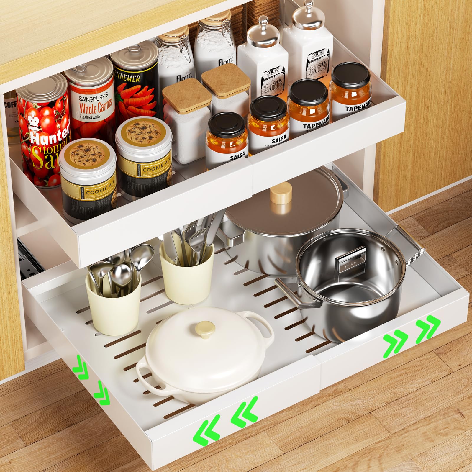 Delamu Expandable Pull Out Cabinet Organizer (11.8