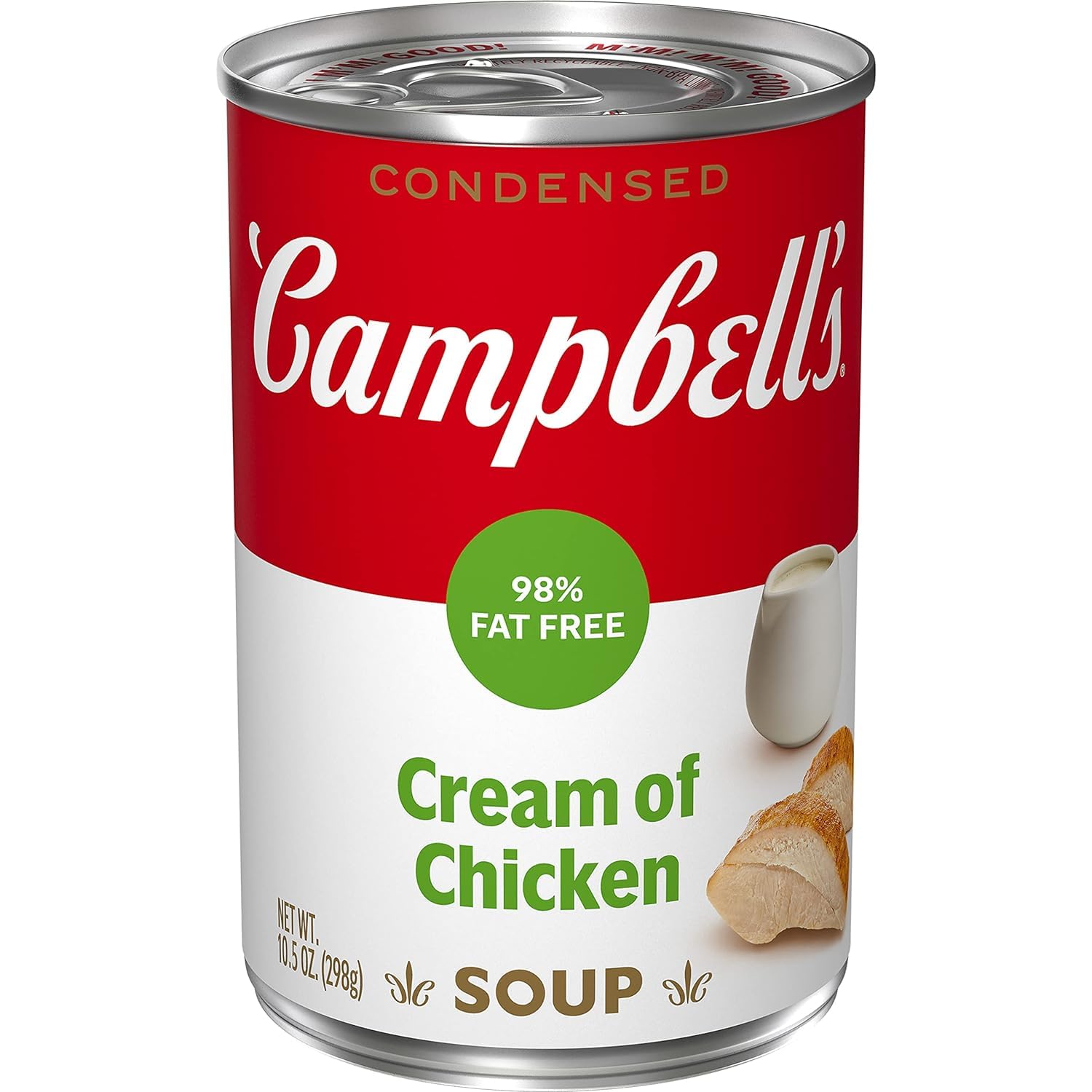 Campbell's Condensed 98% Fat-Free Cream of Chicken Soup - 10.5 oz (Pack of 6) | Healthy Cooking Ingredient for Casseroles, Soups & Recipes | Quick Meal Prep & Pantry Staple
