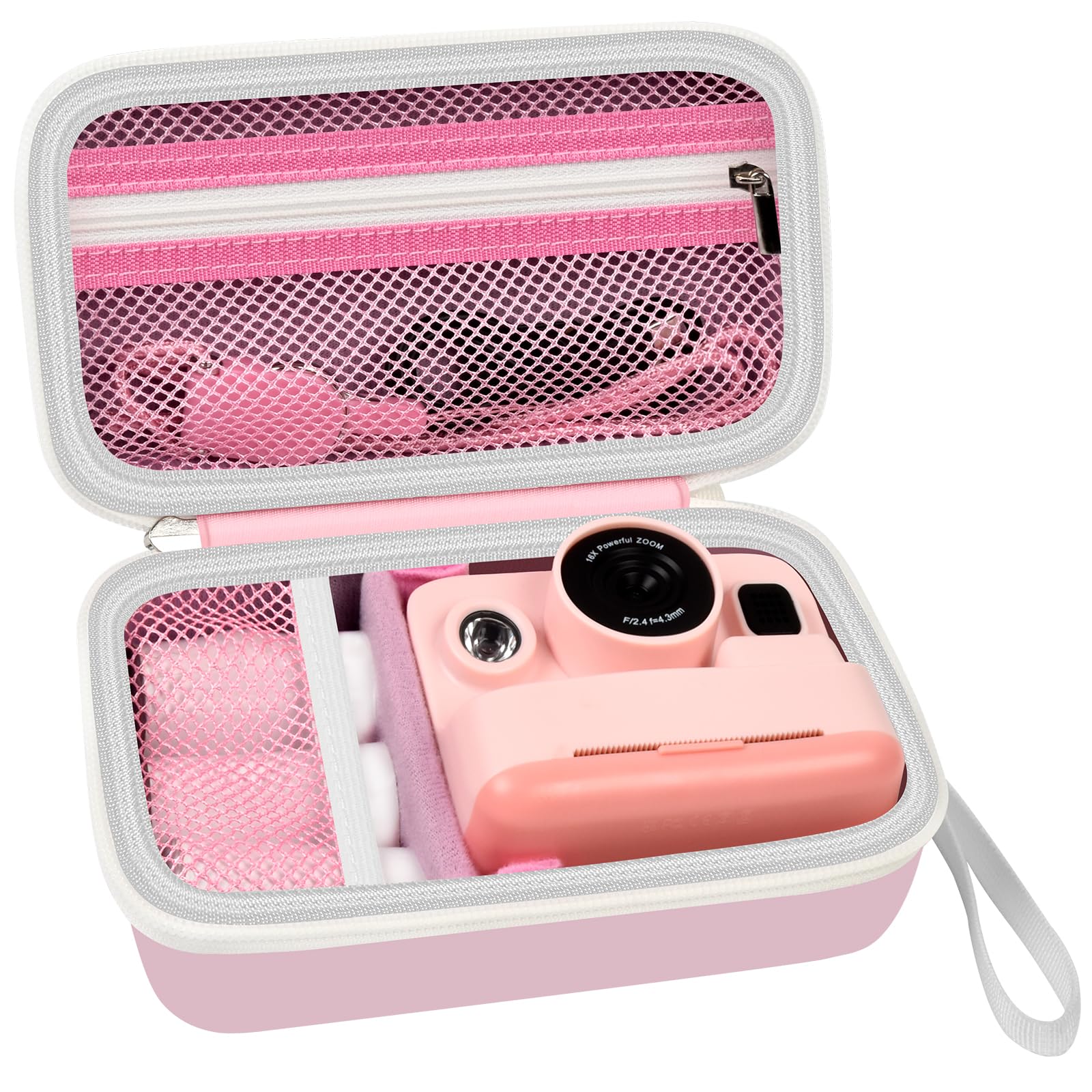 Pink Instant Print Camera Case Compatible with DylanTo, Anchioo, Esoxoffore, Ytetcn, Weefun, Gktz & Amzelas - Kids Camera Storage Holder & Accessories Organizer (Box Only) - Perfect for Travel, Parties & School Projects