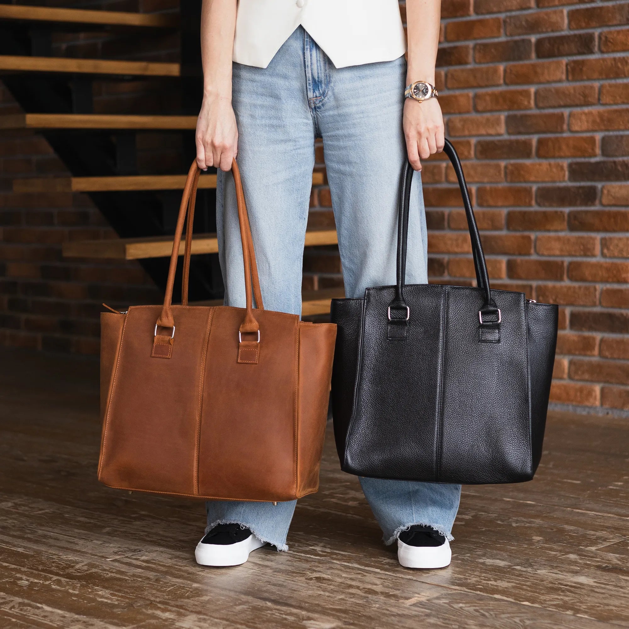 Stylish & Durable Valencia Laptop Tote Bag for Women - 15.6 Inch Laptop Sleeve with Pockets - Perfect for Work, Travel & College (Black)