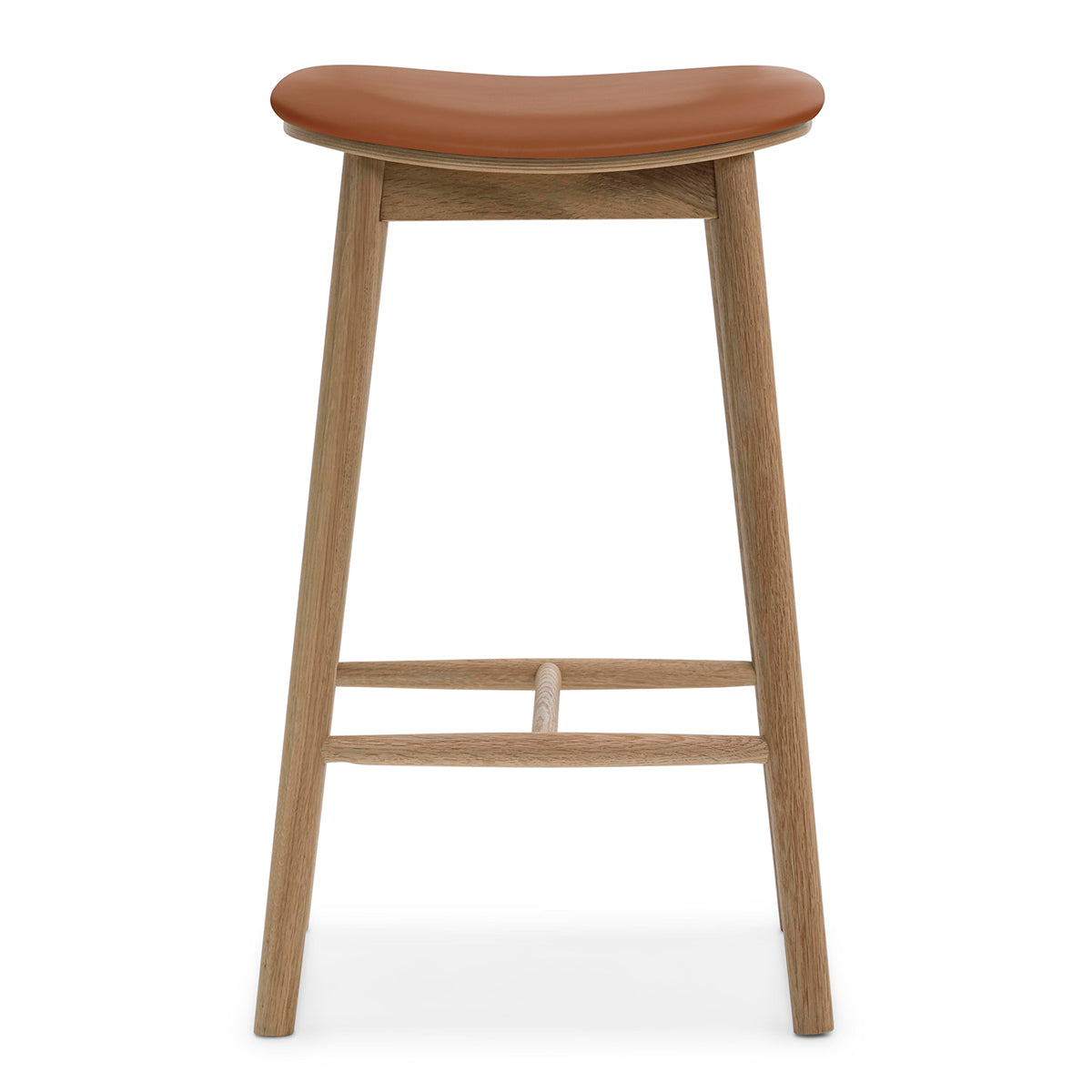 Premium Lando Leather Backless Bar Stool - Modern Counter Height Stool for Kitchen Island, Breakfast Nook & Home Bar - Comfortable PU Leather Seat with Chrome Metal Base