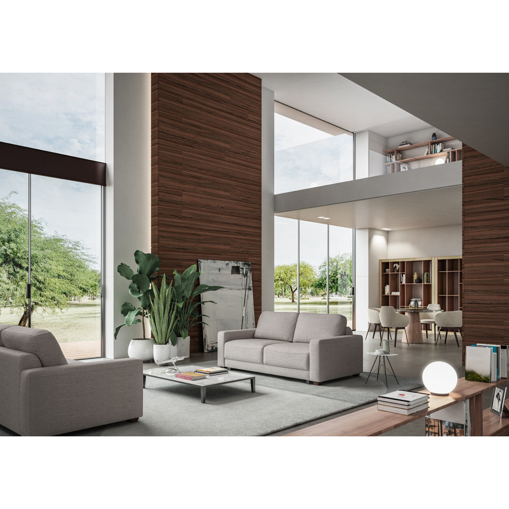 Belton Queen Loveseat Sleeper Sofa Bed - Manual Convertible Loveseat with Walnut Finish | Perfect for Small Spaces, Guest Rooms & Apartments | Luonto Furniture Gemma 86 105/6 Collection