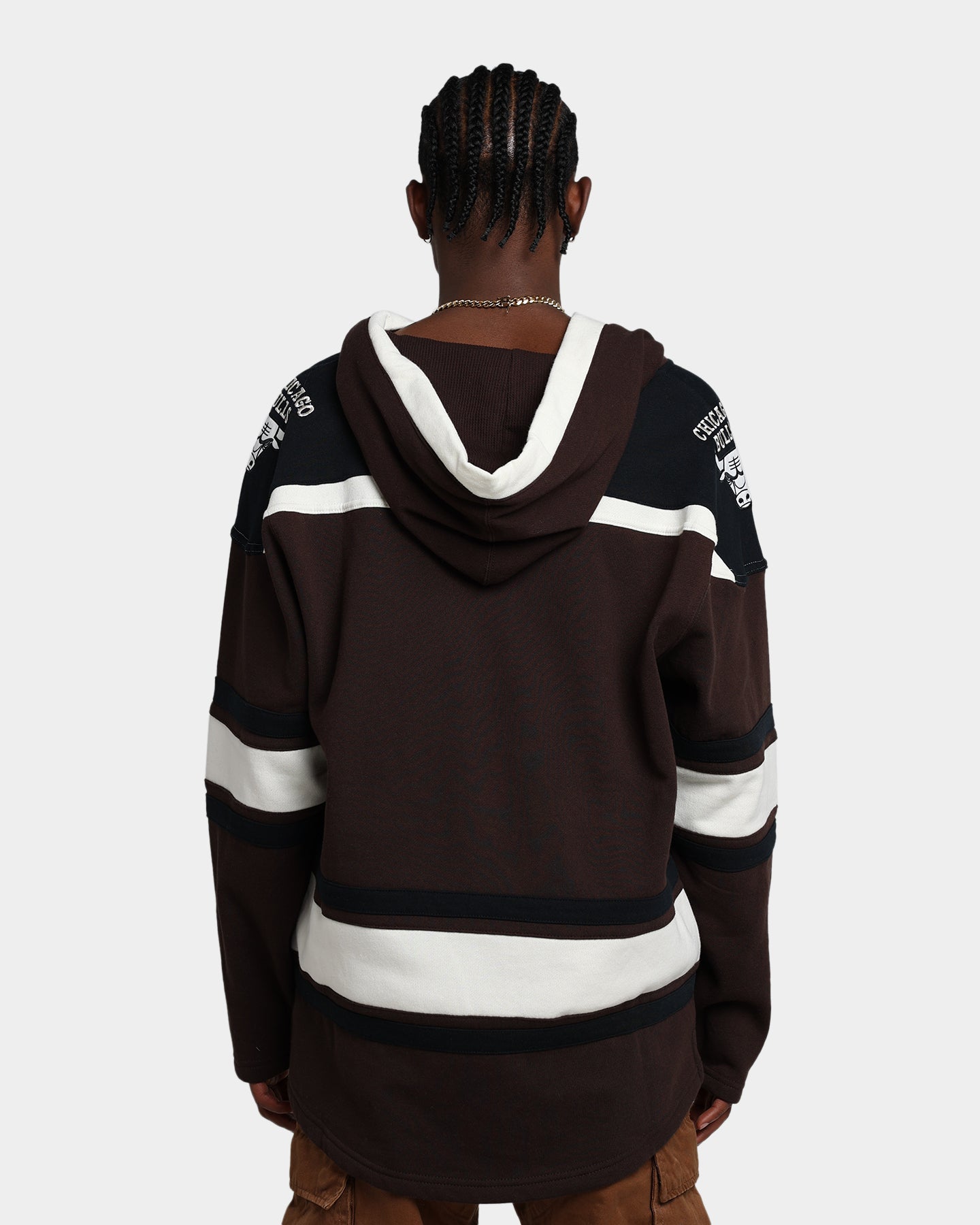 47 Brand Chicago Bulls Superior Lacer Hoodie Brown - Men's NBA Team Pullover Sweatshirt for Basketball Fans & Streetwear Fashion