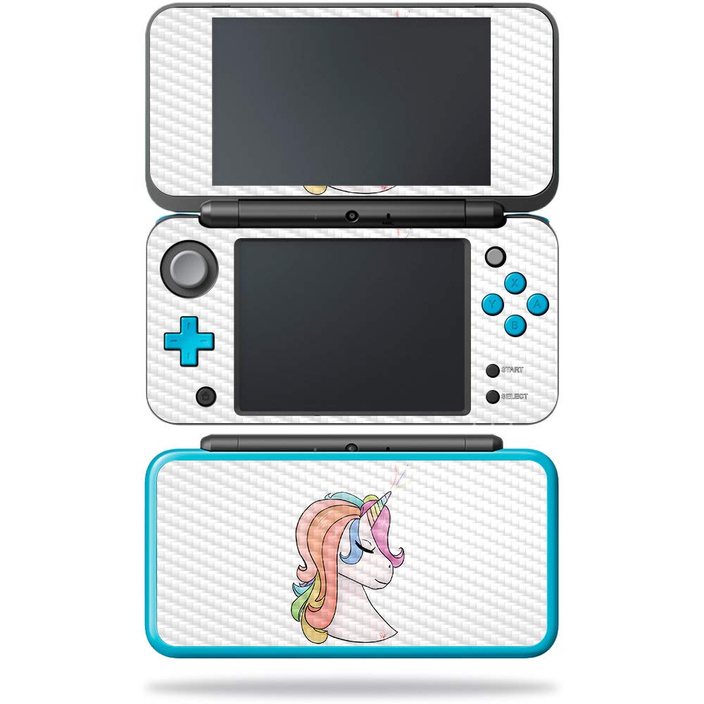Premium Carbon Fiber Skin for Nintendo New 2DS XL - Sugar Skull Girl Design | Protective & Durable Textured Cover | Easy to Apply & Remove | Made in USA | Perfect for Gaming Protection & Style Customization