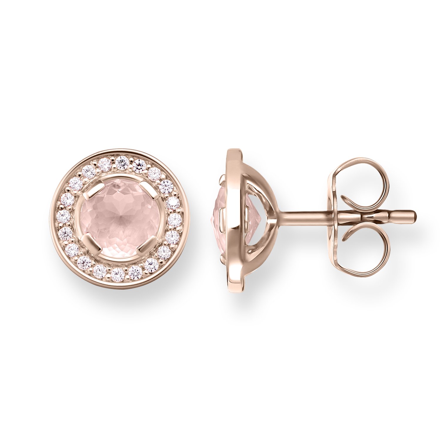 Thomas Sabo 925 Sterling Silver Zirconia Stud Earrings for Women | Elegant H1858-417-9 | Perfect for Weddings, Parties & Everyday Wear