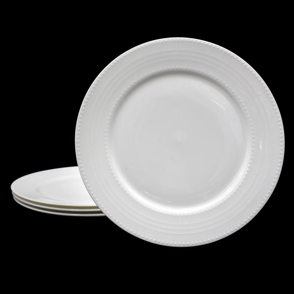 Annabel 4-Piece Dinner Plate Set - Elegant Porcelain Plates for Dining, Entertaining & Special Occasions | Perfect for Restaurants, Weddings & Family Gatherings