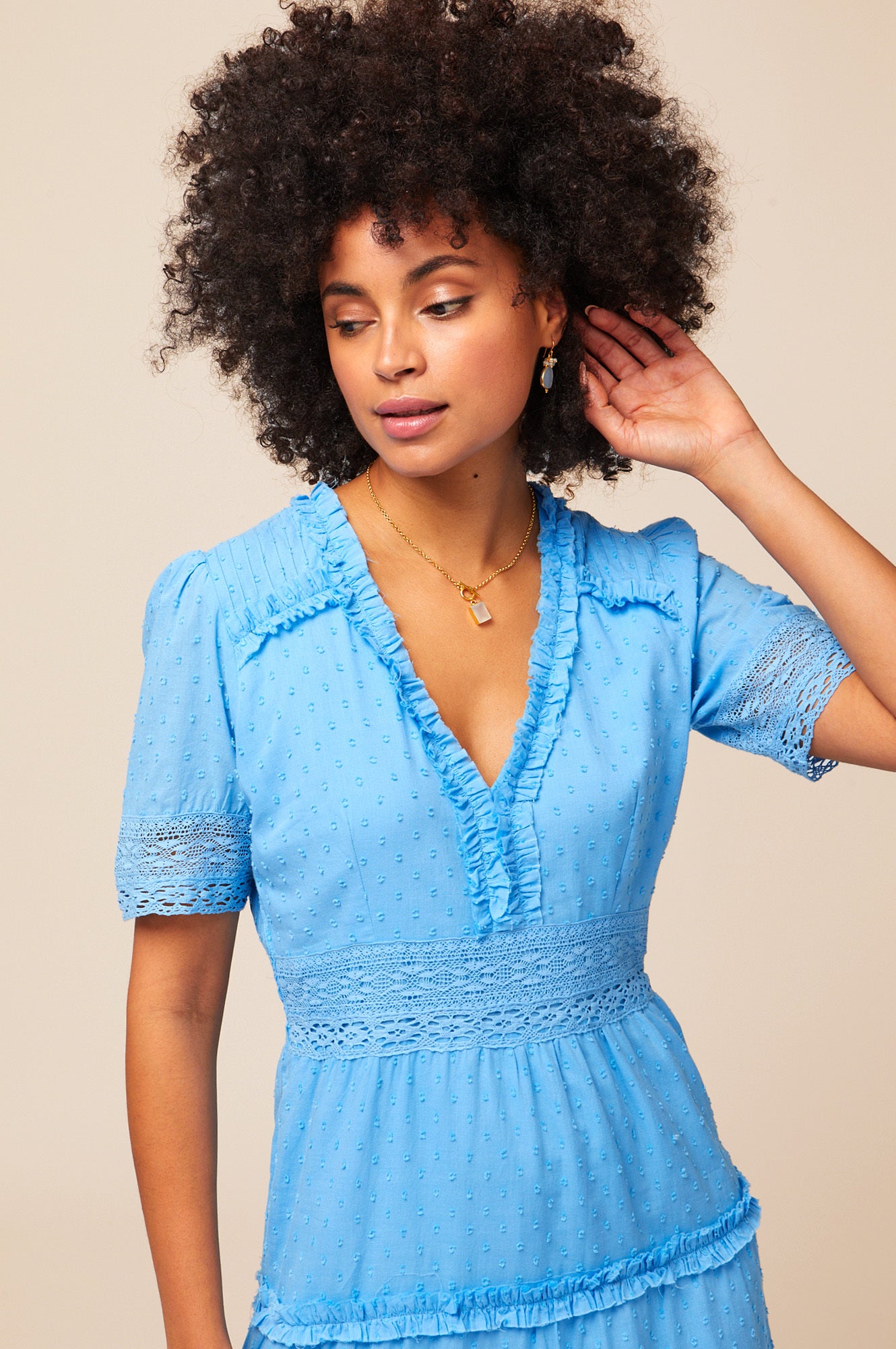 Elegant Viola Dress in Marina Blue - Perfect for Weddings, Parties & Special Occasions