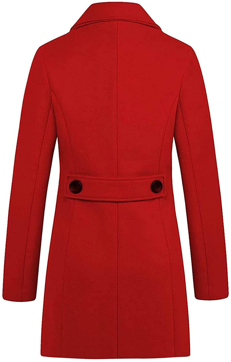 Elegant Women's Double Breasted Wool Blend Overcoat with Notched Collar - Perfect for Office, Business Meetings & Winter Fashion