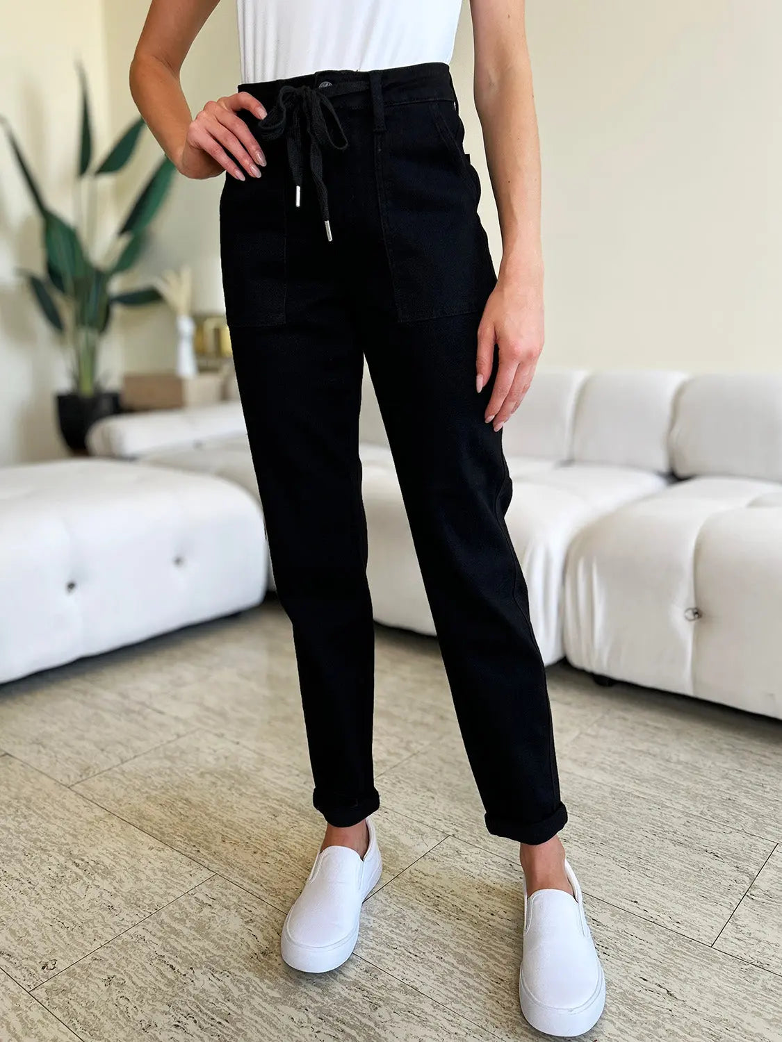 Judy Blue High Waist Double Roll Cuff Jeans for Women - Stretch Denim Skinny Jeans - Perfect for Casual Wear, Date Night & Everyday Outfits