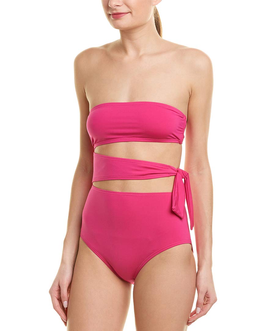 Proenza Schouler Women's Bandeau One-Piece Swimsuit - Sexy High Cut Monokini for Beach, Pool & Vacation | Tummy Control Bathing Suit
