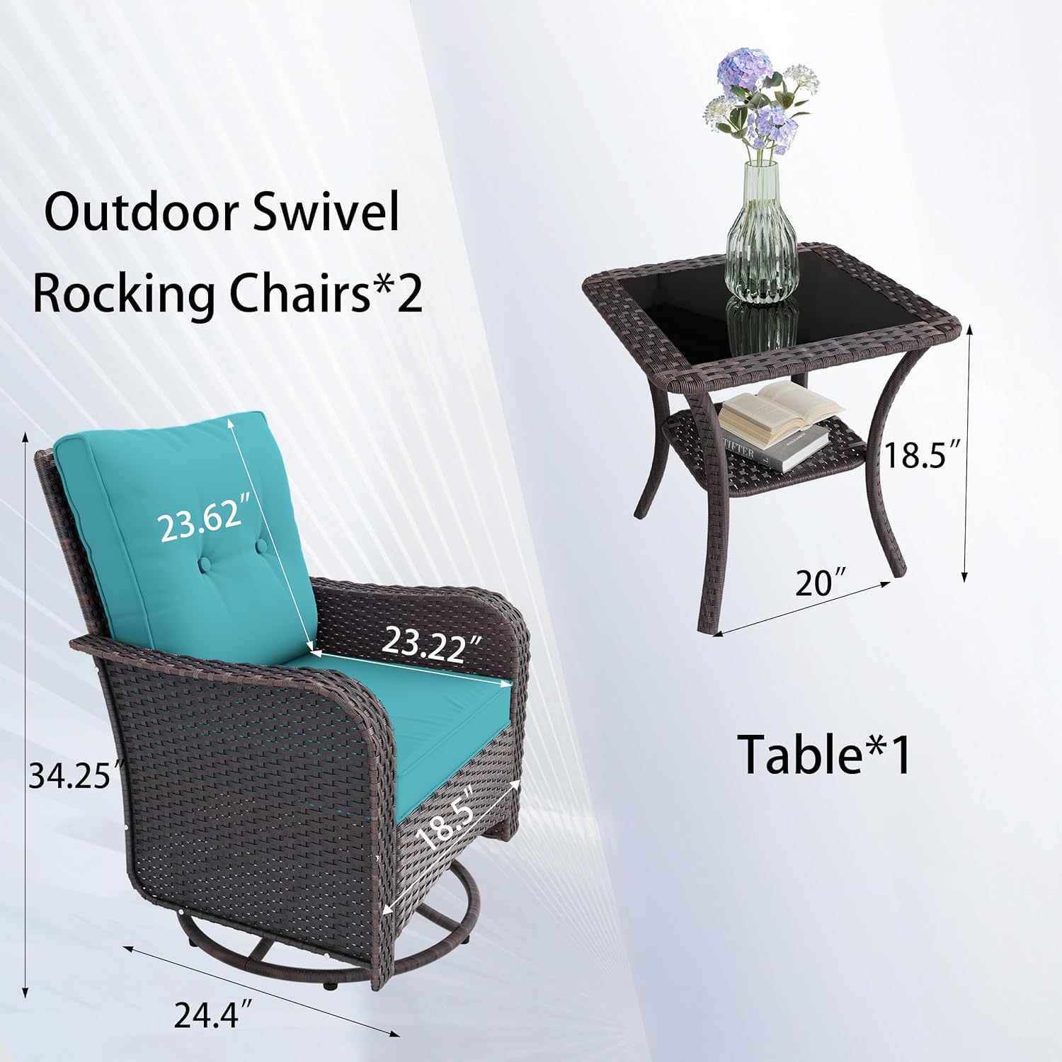 16-Piece Outdoor Patio Furniture Set with ETL Approved 45
