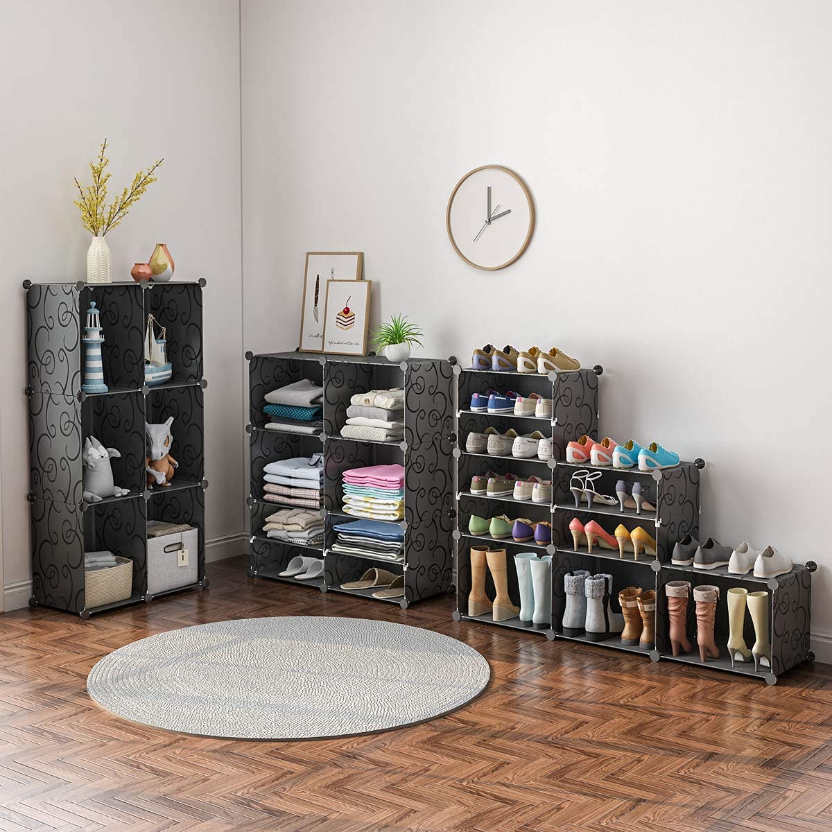 KOUSI 48 Pair Expandable Shoe Rack Organizer - Portable Shoe Storage Tower Shelf Cabinet Stand for Heels, Boots & Sneakers | Space-Saving Closet & Entryway Organization Solution