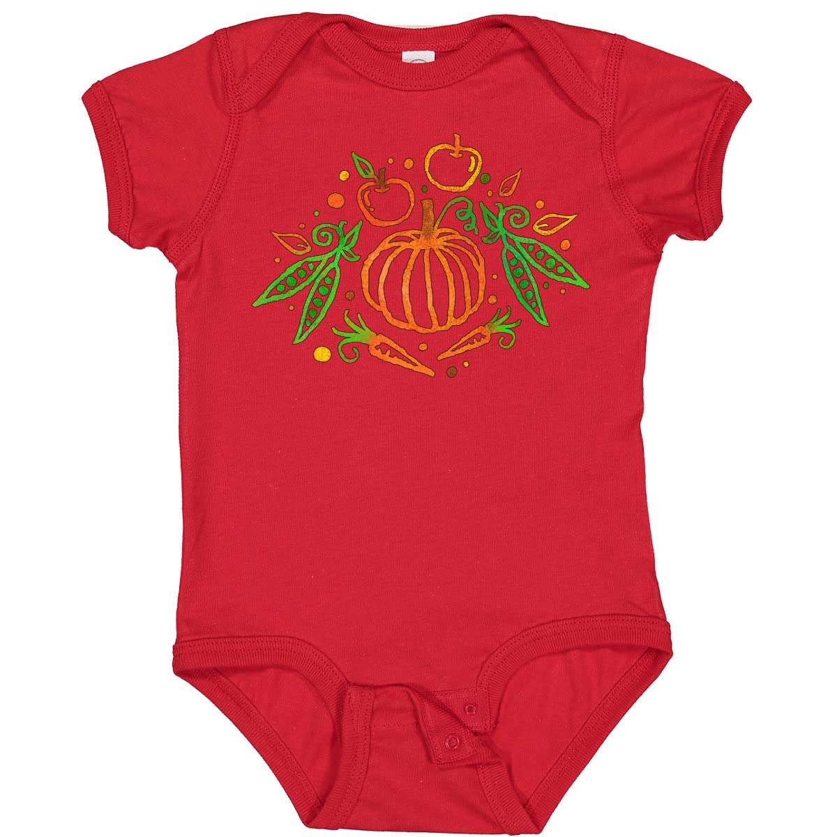 Inktastic Thanksgiving Pumpkin Vegetables Fruit Harvest Baby Bodysuit - Cute Fall Outfit for Infants, Boys & Girls - Perfect for Family Gatherings, Photo Shoots & Autumn Festivals