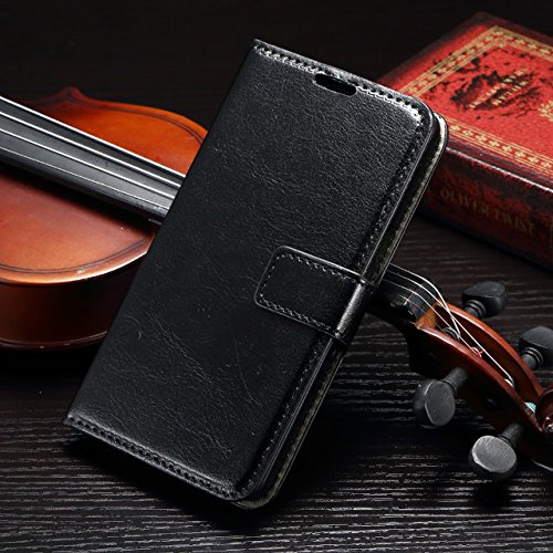 Premium Samsung Galaxy A8 Leather Flip Case with Card Slots & Stand - Wallet Series Black | Stylish Protective Cover for Work, Travel & Daily Use