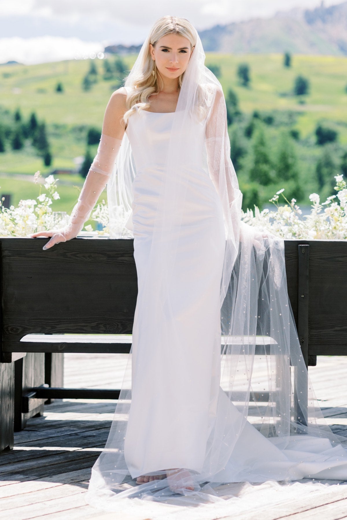 Wtoo Lourdes Laurie Wedding Gown - Elegant A-Line Bridal Dress with Lace Details | Perfect for Beach Weddings, Vow Renewals & Formal Ceremonies