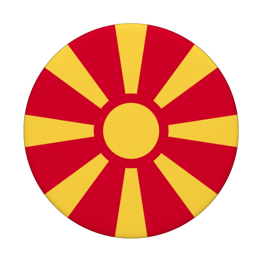 Macedonia Flag PopSockets Phone Grip & Stand - Compatible with iPhone, Samsung & Tablets - Perfect for Travel, School & Daily Use