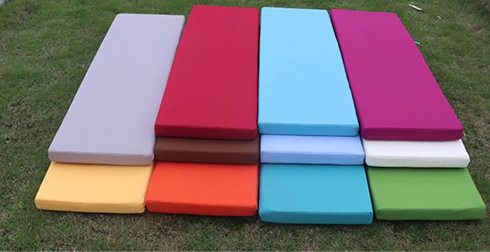 Premium 48-Inch Waterproof Leather Bench Cushion - Thick Outdoor/Indoor Patio Furniture Pad for Garden Swing, Wicker Loveseat & Fresco Benches | Soft Comfy Seat Cover for Backyard, Deck & Sunroom Relaxation