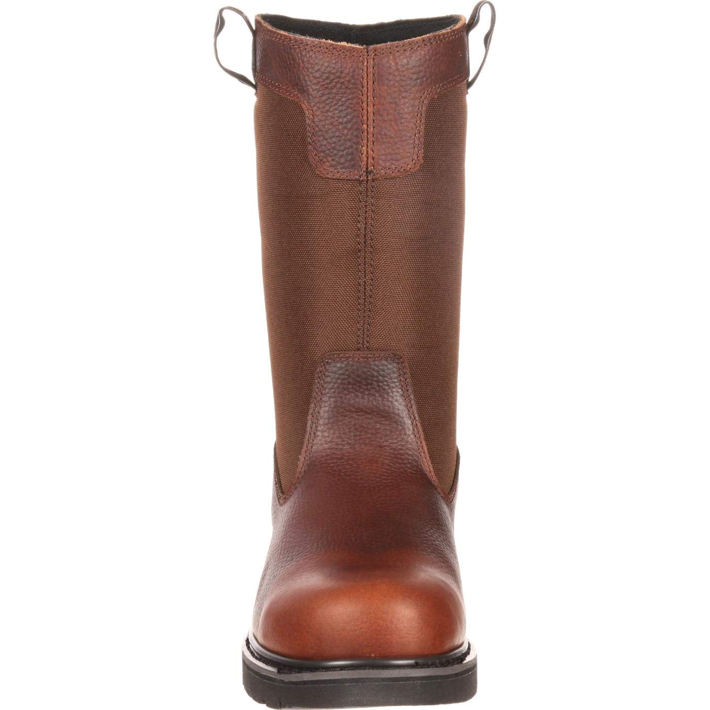 Men's Georgia Brown Glennville Waterproof Wellington Work Boots GB00036 - Durable Waterproof Boots for Construction, Farming & Outdoor Work