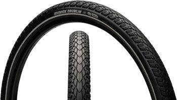 Kenda Kwick Drumlin 700x40 Clincher Bike Tire - Wire Bead, Black/Reflective, 60 TPI - Perfect for Gravel Riding, Commuting & Urban Cycling