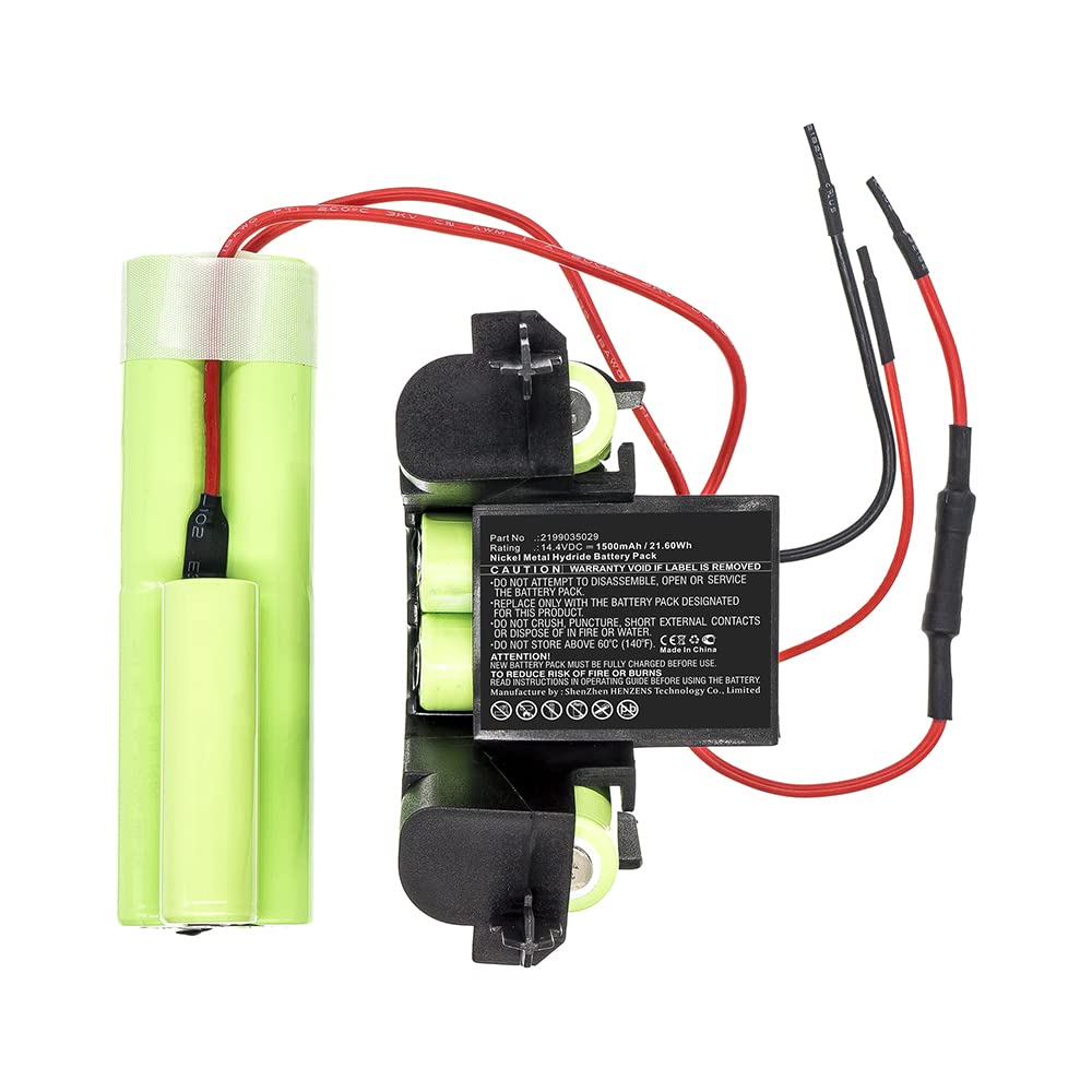 Synergy Digital 14.4V 1500mAh Ni-MH Replacement Vacuum Cleaner Battery - Compatible with AEG 2199035029 Model | Perfect for Home Cleaning, Car Detailing & Pet Hair Removal