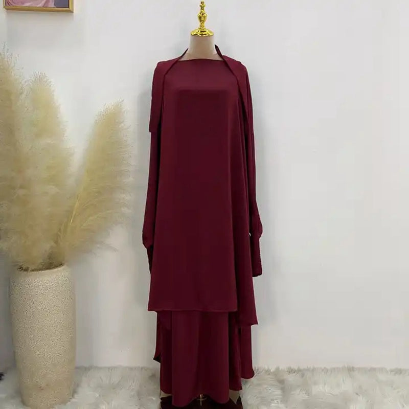 2-Piece Jilbab Set with Top and Skirt - Modest Islamic Prayer Outfit for Women | Perfect for Daily Wear, Mosque Visits & Special Occasions