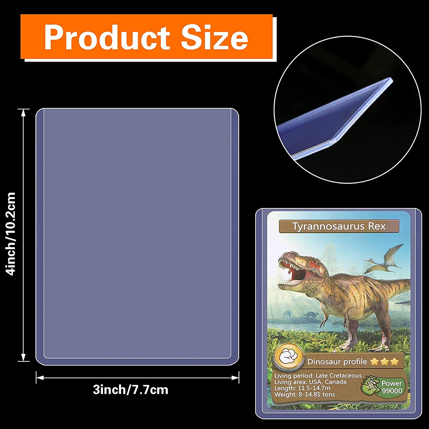 50 Pack 3x4 Inch Hard Plastic Top Loader Card Sleeves - Premium Trading Card Protectors for Sports Cards, Game Cards & Baseball Cards - Perfect for Collecting, Storing & Displaying Valuable Cards