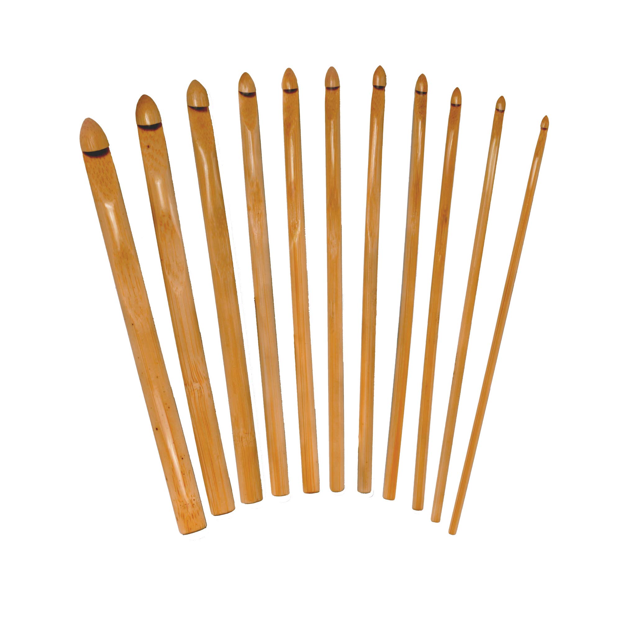 Premium Bamboo Crochet Hooks Set - 6