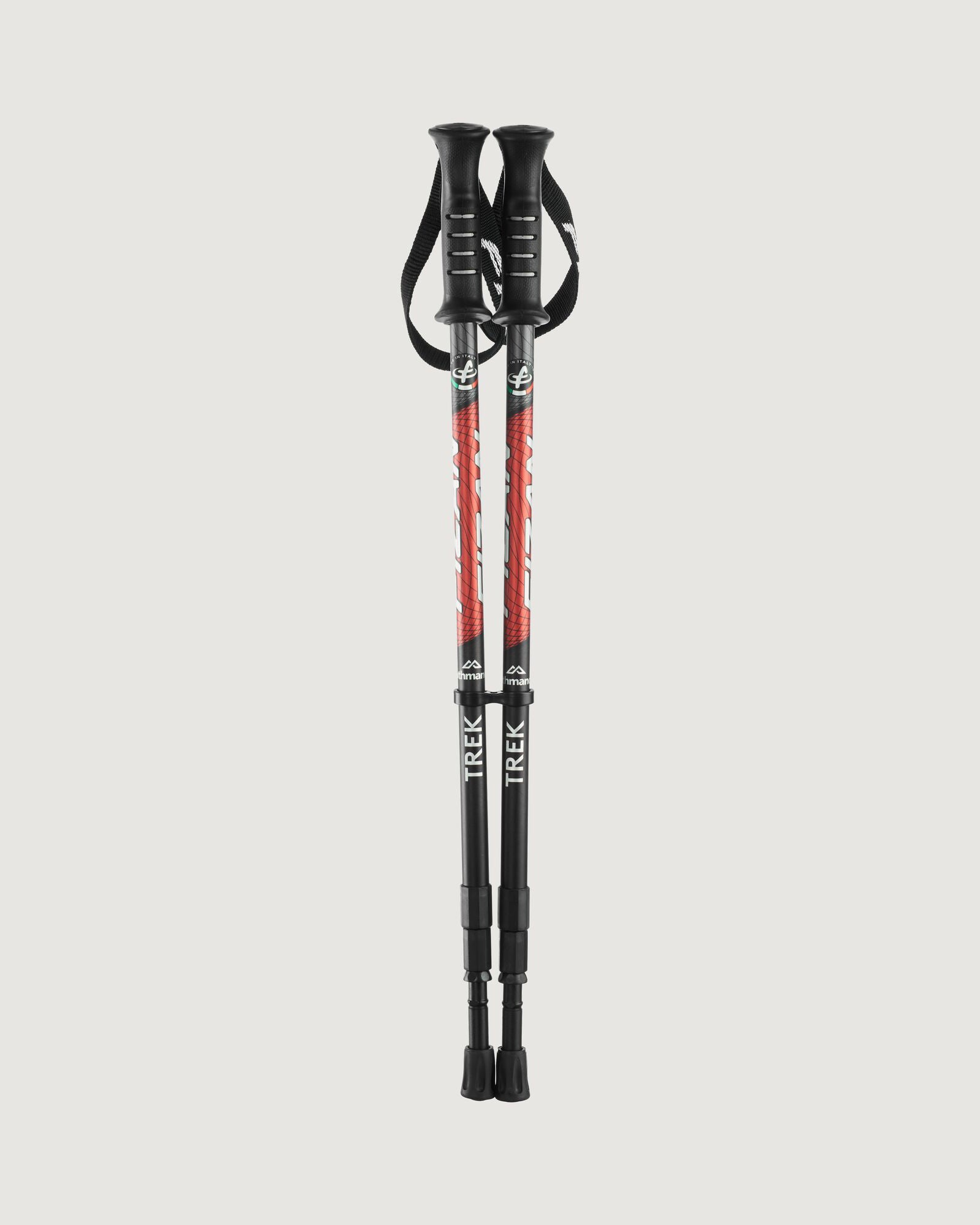 Fizan Trekking Poles Pair - Lightweight Adjustable Hiking Sticks for Men & Women, Black/Red - Perfect for Mountain Climbing, Backpacking & Outdoor Adventures