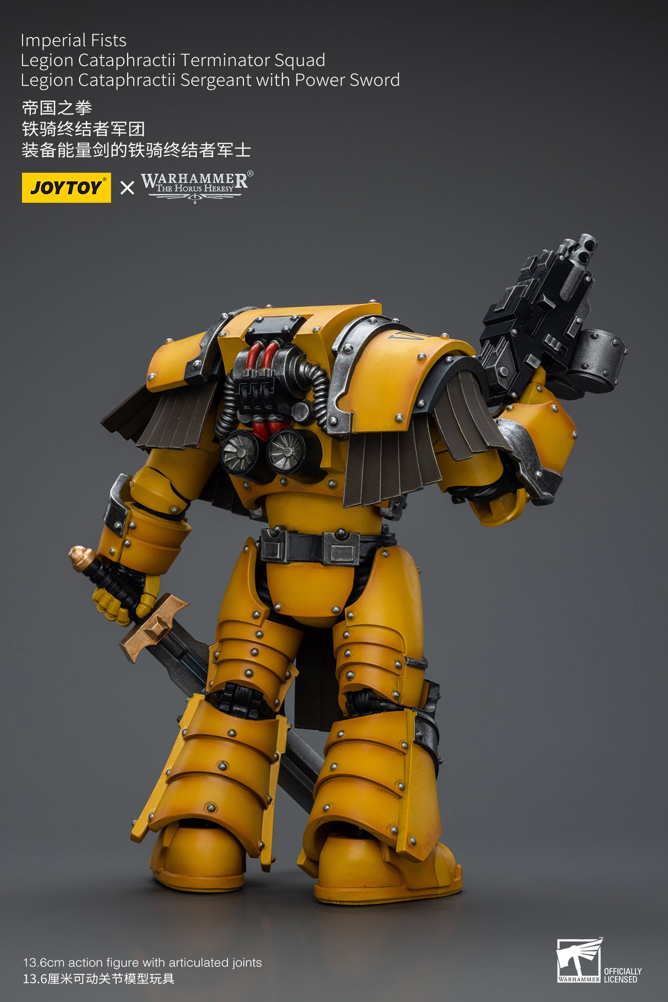 1/18 Scale JOYTOY Warhammer The Horus Heresy Imperial Fists Legion Cataphractii Terminator Squad Action Figures - Perfect for Collectors, Wargaming & Display