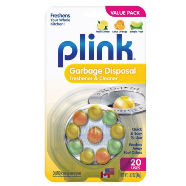 Plink Garbage Disposal Cleaner & Deodorizer Pods - Lemon Scent, 30 Count - Eliminate Odors & Clean Kitchen Sink Drain - Perfect for Dishwashers & Garbage Disposals