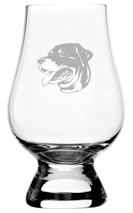 ROTTWEILER Whisky Glass 6.5oz - Dog Lover Gift for Scotch Tasting