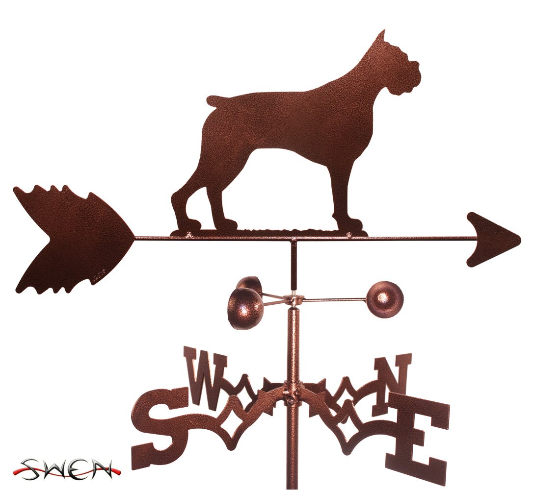 Handmade Boxer Dog Garden Stake Weathervane - Decorative Metal Yard Art for Outdoor Lawn & Garden Decor - Perfect for Backyard, Patio, and Flower Bed Decoration