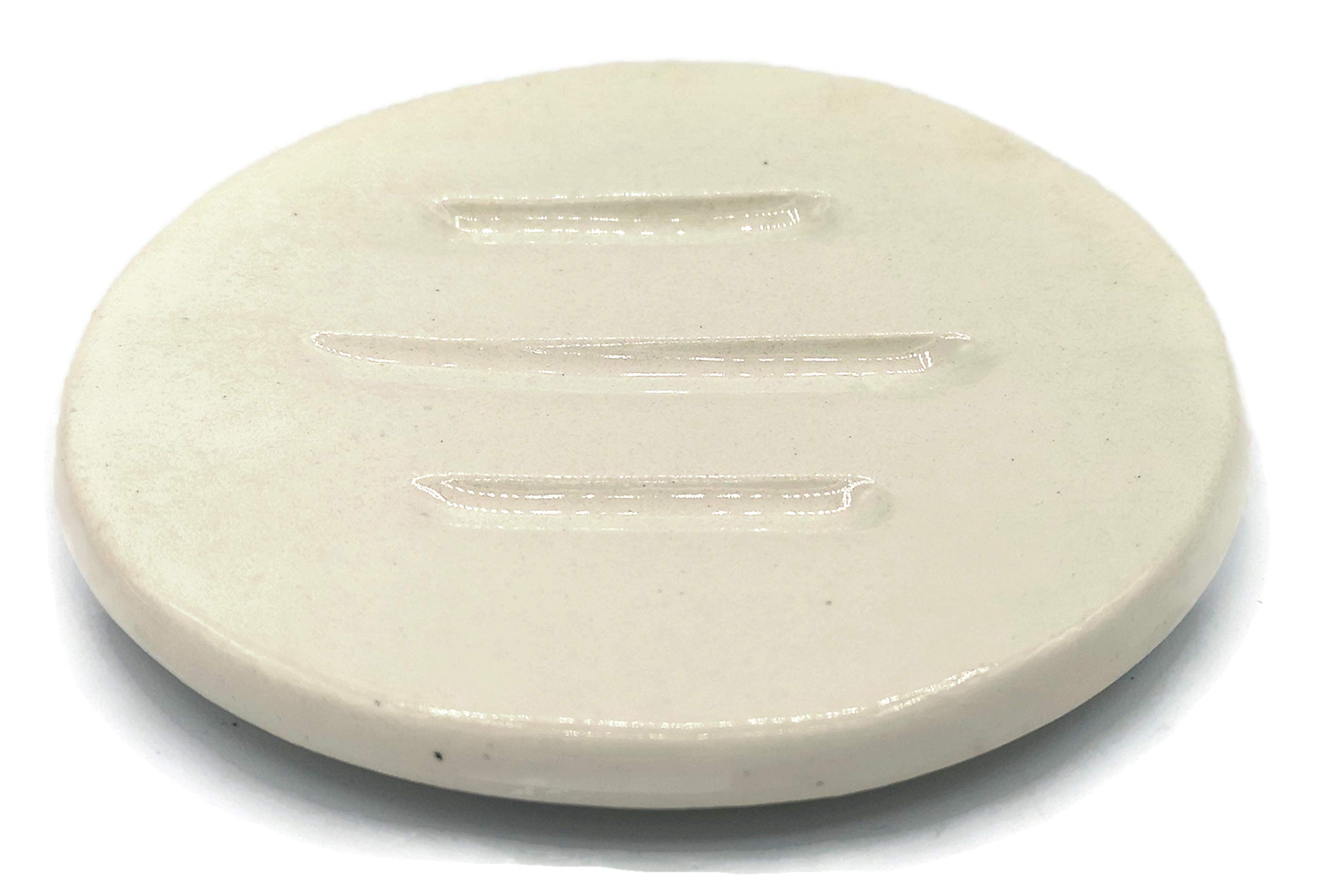 White Ceramic Soap Dish & Sponge Holder for Bathroom, Kitchen Sink - Durable, Non-Slip, Water-Resistant for Showers, Countertops, and Vanities