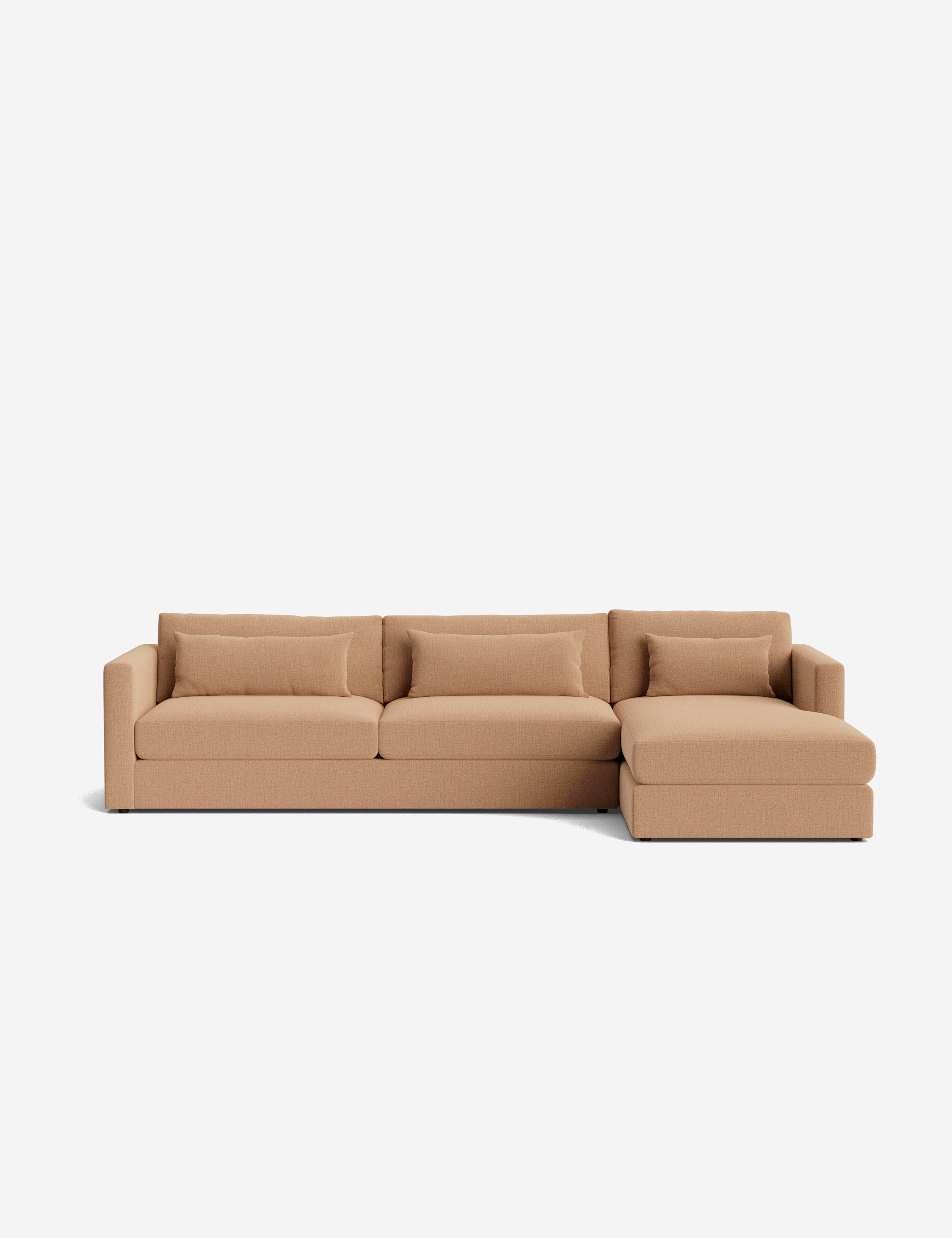 Durham Chaise Sectional Sofa - Modern L-Shaped Couch with Chaise Lounge | Comfortable Fabric Upholstery for Living Room, Family Room & Home Theater