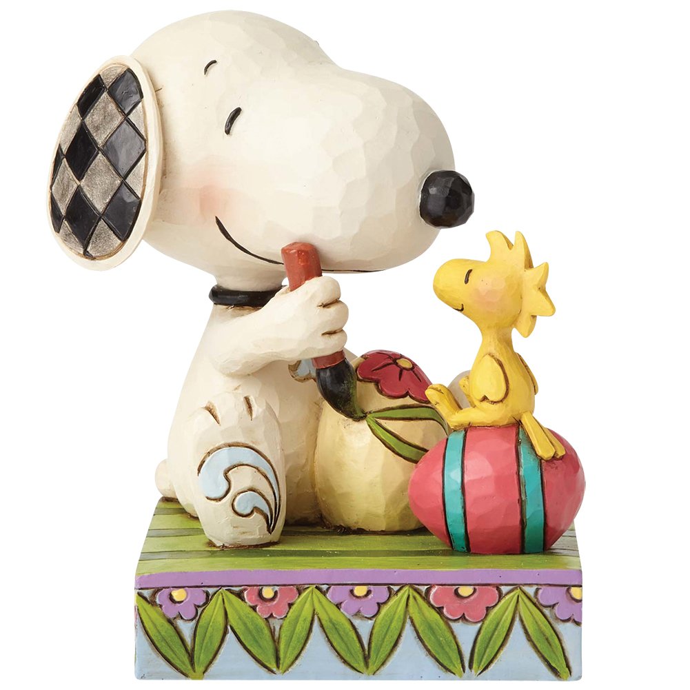 Enesco Snoopy & Woodstock Easter Eggs - Cute Collectible Figurines for Easter Decorations, Gifts, and Home Display