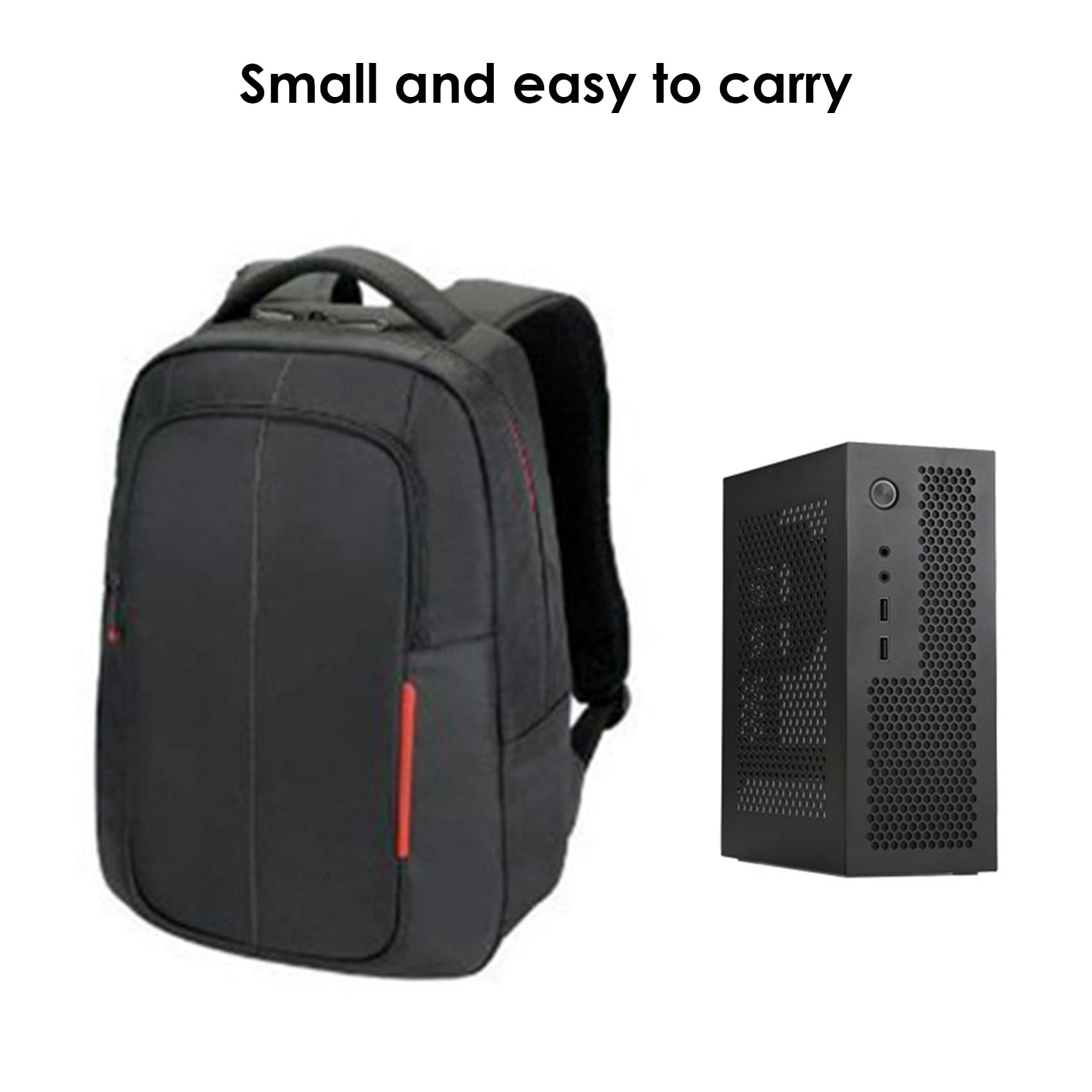 Nicfaky A09 Mini ITX PC Case - Compact Gaming Computer Chassis with USB 2.0 for Home & Office Desktop Builds - Perfect for Small Form Factor Gaming Rigs & HTPC Setups