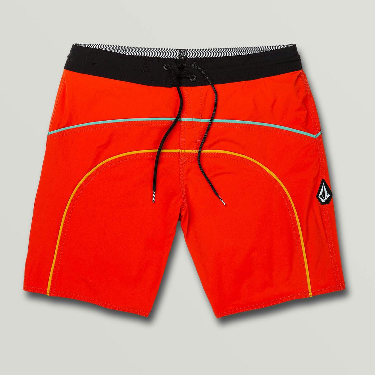 Volcom Rainbow Bridge Stoneys Boardshorts - Men's Swim Trunks in Pepper Red for Beach, Pool & Surfing