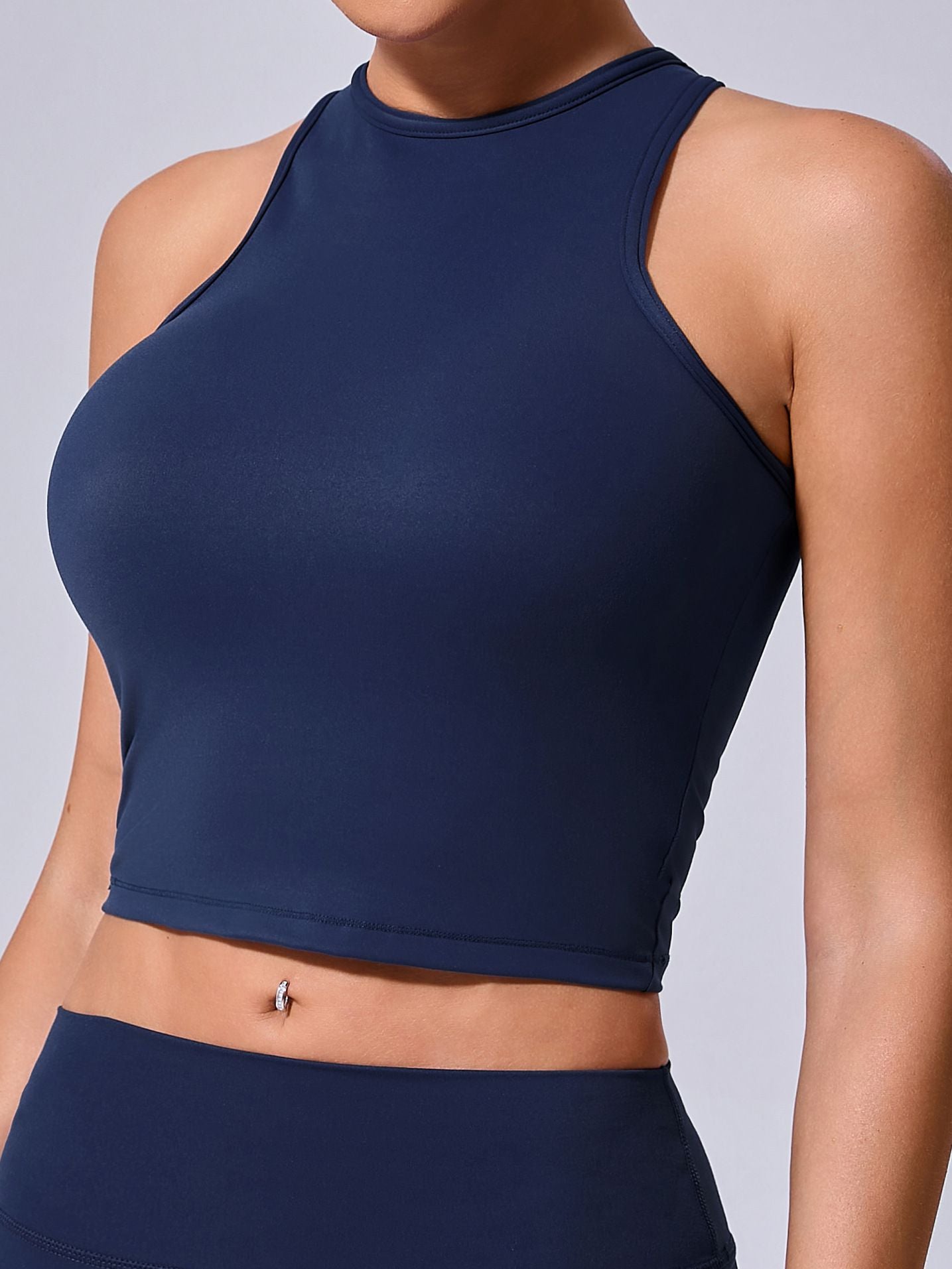 ZASUWA Women's Solid Color Quick Dry Elastic Sports Bras - High Support Workout, Running, Yoga & Gym Activewear