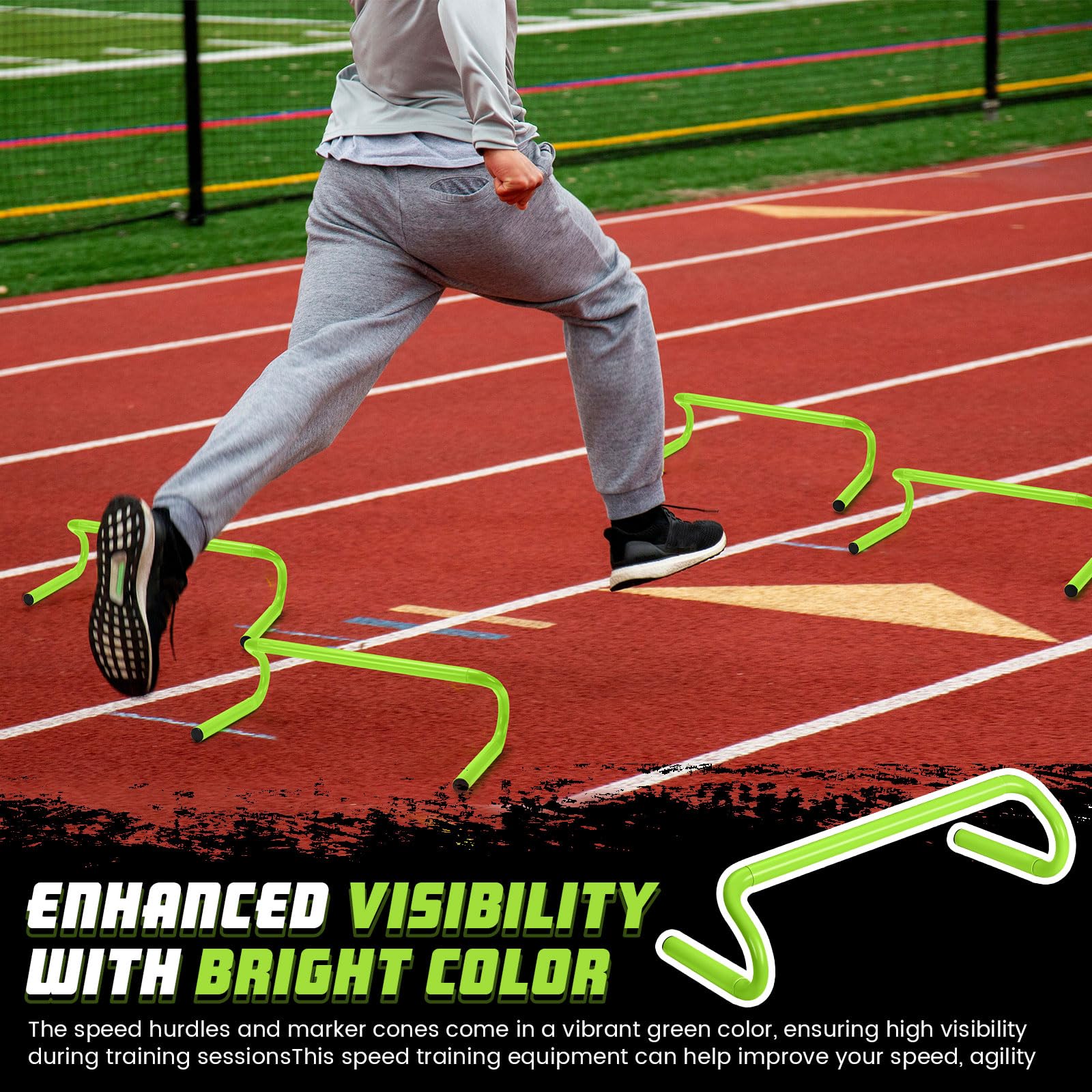 5 Pcs Speed Agility Hurdles - Detachable Training Equipment for Soccer, Basketball & Plyometric Drills