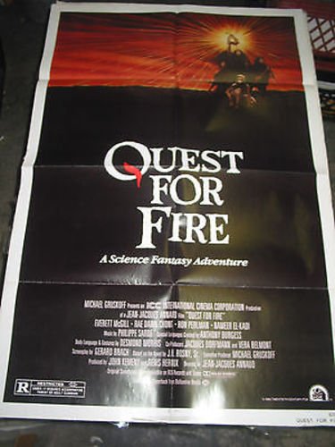 Original U.S. One Sheet Movie Poster for Quest for Fire Starring Ron Perlman - Vintage Film Memorabilia for Movie Collectors & Home Theater Decor