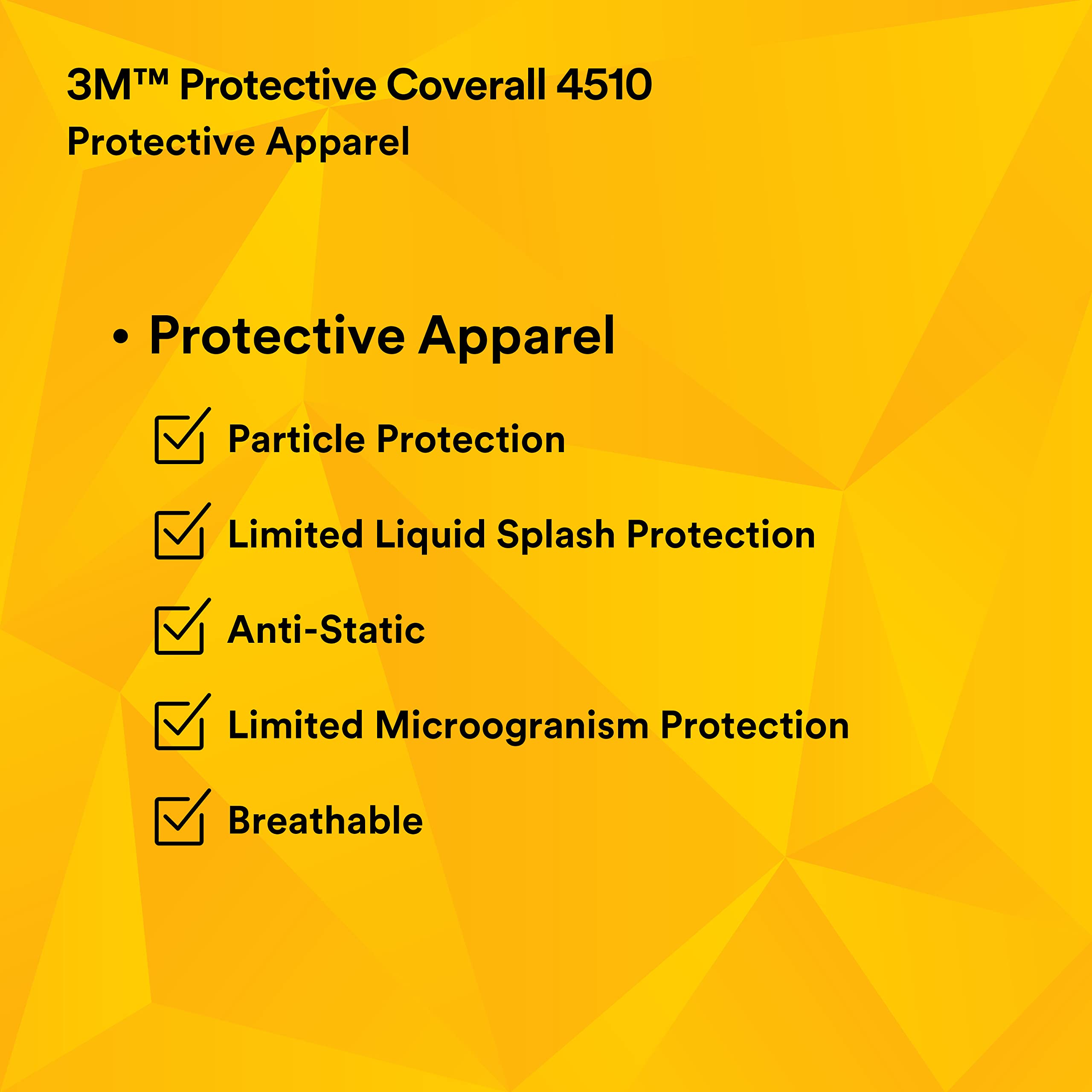 3M 4510 Disposable Microporous Laminate Coverall with Elastic Cuffs - White, Medium (25-Pack) | Protective Workwear for Healthcare, Construction & Industrial Safety