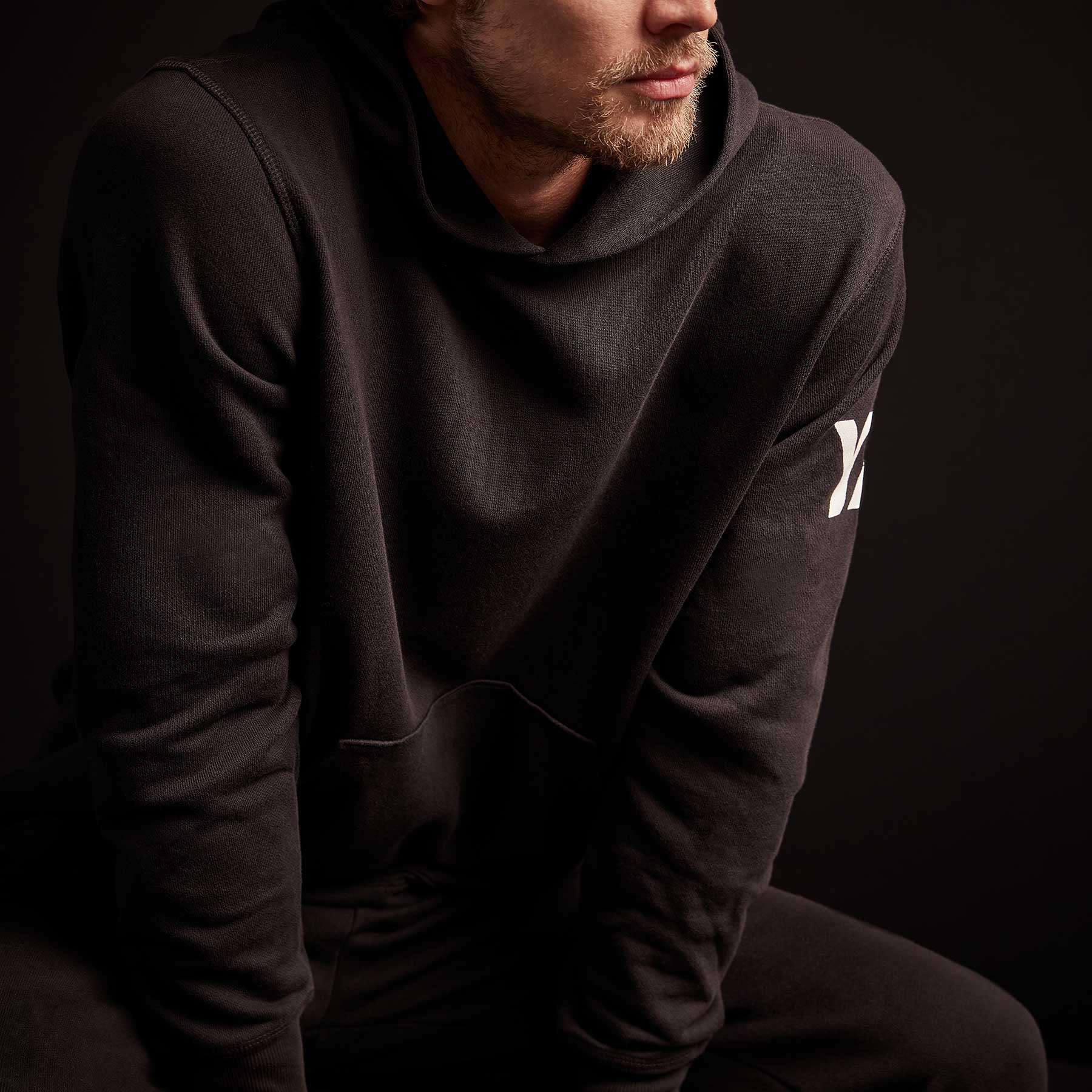 Classic French Terry Hoodie for Men & Women - Soft Cotton Blend, Black & White Colors - Perfect for Casual Wear, Gym, and Outdoor Activities