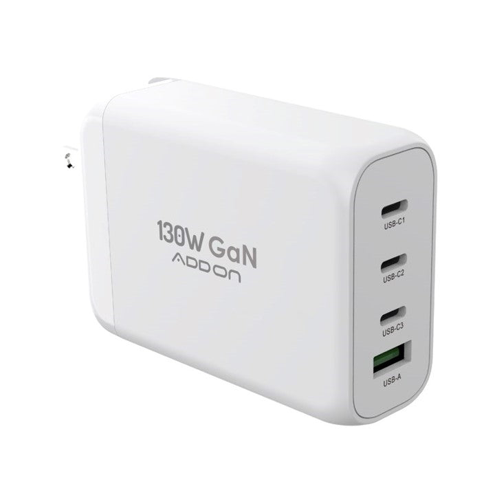 130W GaN 4-Port USB C Wall Charger Fast Charging Adapter - Compact & Powerful for iPhone 15/14/13, Samsung Galaxy, iPad, MacBook | Perfect for Home, Office & Travel