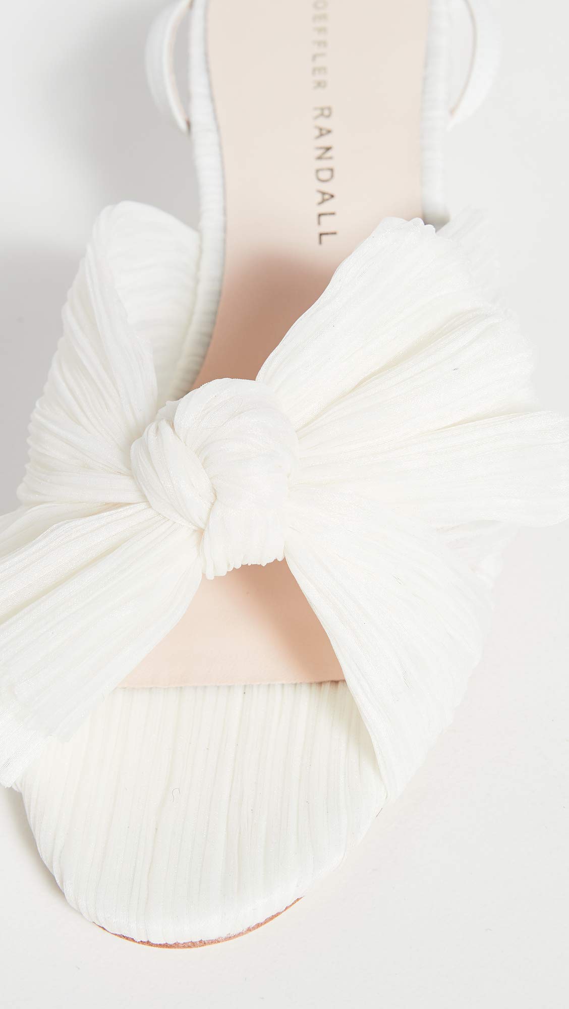 Loeffler Randall Women's Dahlia Pleated Bow Heels with Ankle Strap - Elegant Dress Shoes for Weddings, Parties & Special Occasions