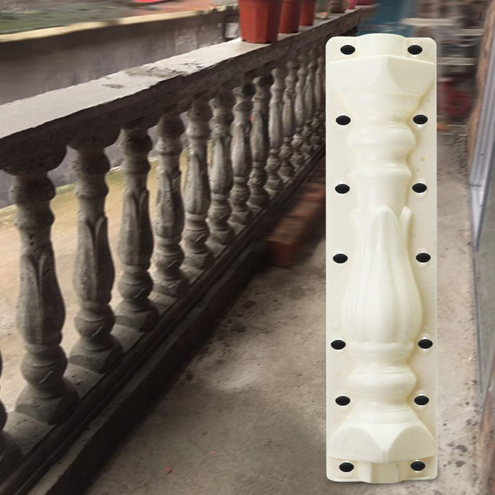 Roman Style 2 Concrete Column Molds for Plaster Cement Casting - DIY Balustrade & Railing Molds for Home Garden and Architectural Projects