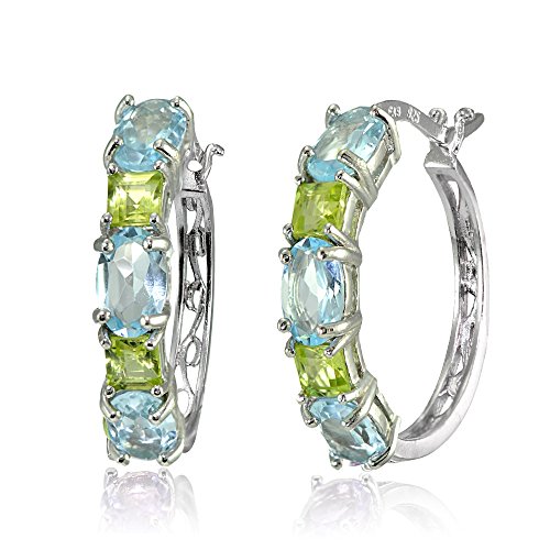 Blue Topaz & Peridot