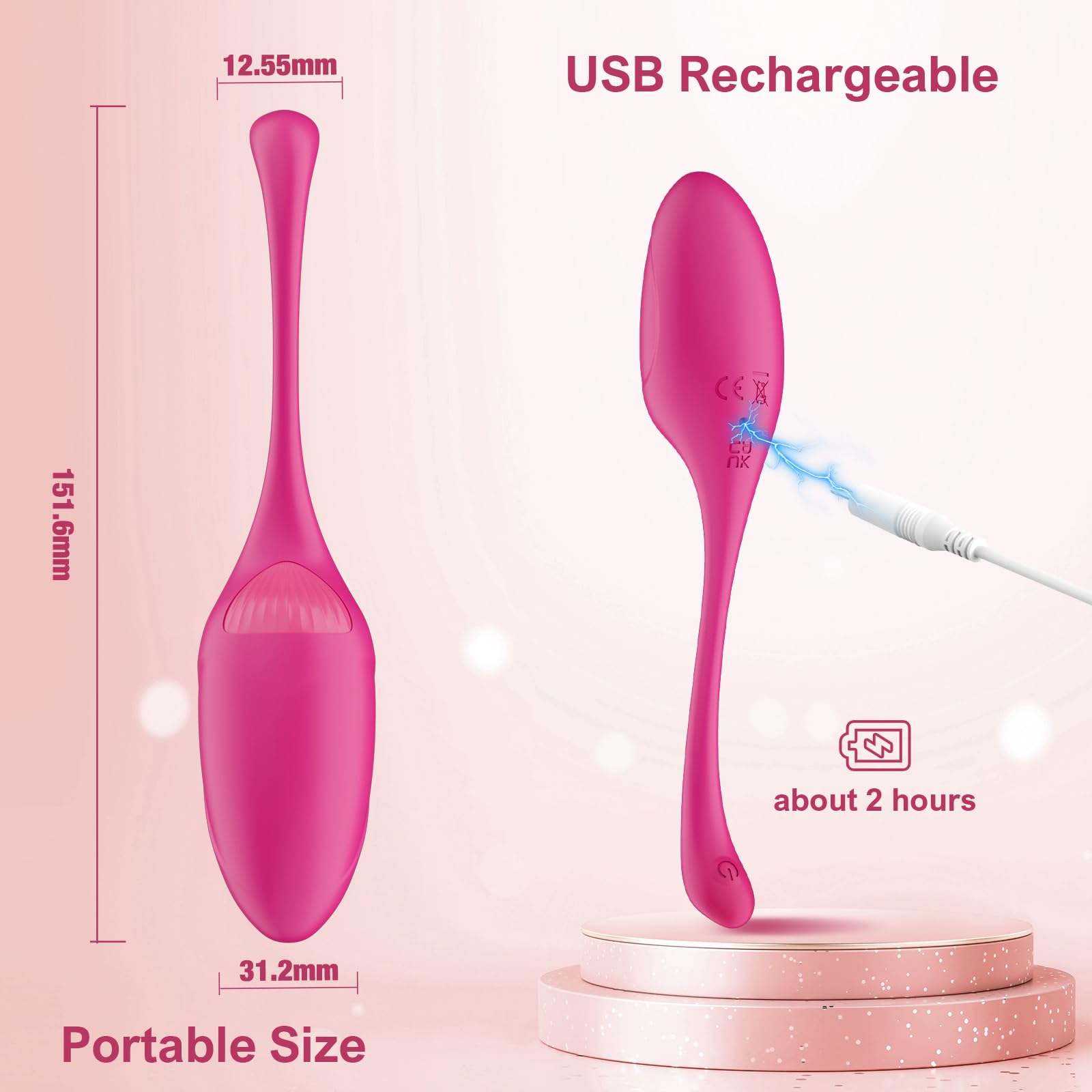 Upgrade Remote Control Vibrator for Women - Soft & Quiet Rechargeable Adult Sex Toy with Phone App, Couples Vibrating Toy for Men & Women | Perfect for Long Distance Play, Solo Use & Partner Fun