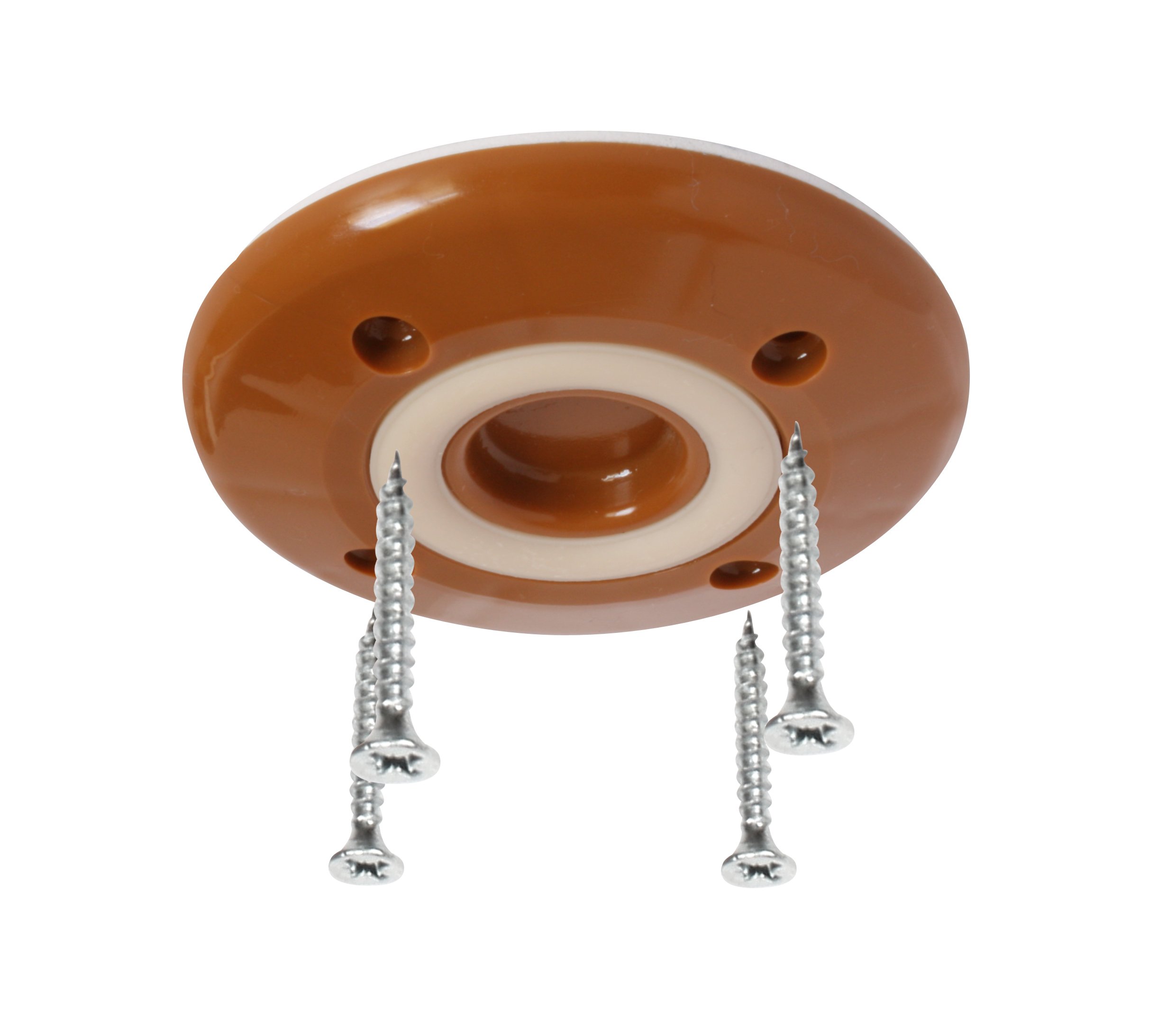 Non-Slip Furniture Grippers CB822 - 4 Pack Round Floor Protectors for Chair & Table Legs (3-1/4 Inch, Caramel) - Prevent Scratches & Noise on Hardwood Floors